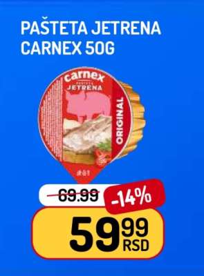 PAŠTETA JETRENA CARNEX 50g