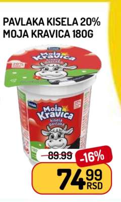Pavlaka Kisela 20% Moja Kravica 180g