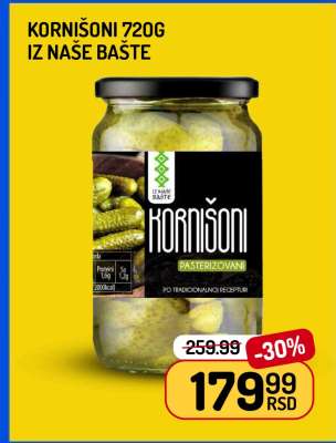 Kornišoni 720g iz Naše Bašte