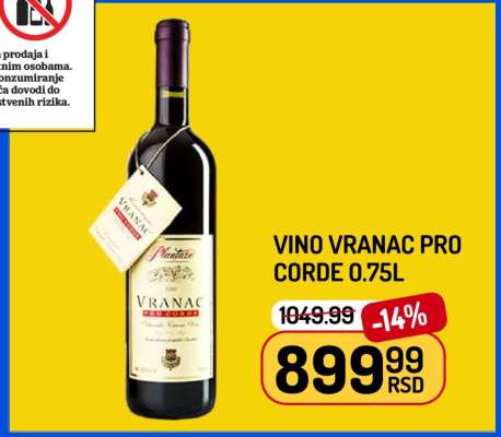 VINO VRANAC PRO CORDE 0,75l