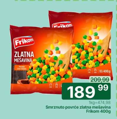 Smrznuto povrće zlatna mešavina