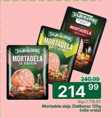 Mortadela slajs Zlatiborac 125g