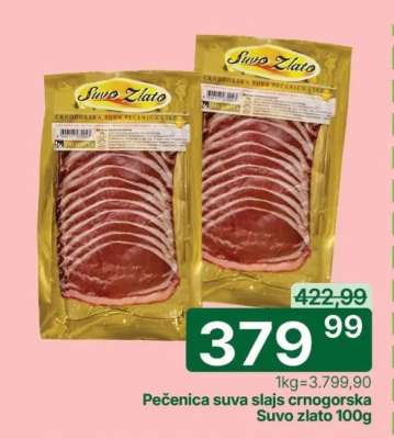 Pečenica suva slajs crnogorska Suvo zlato 100g
