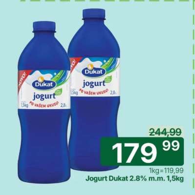 Jogurt Dukat 2,8% m.m. 1,5kg