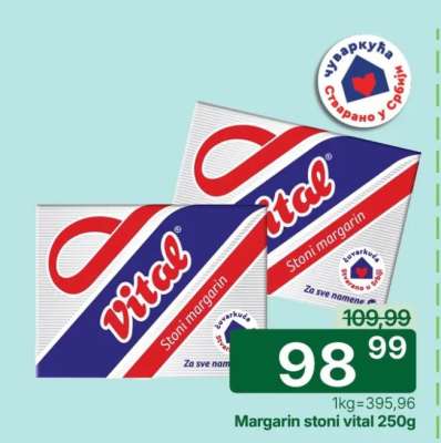 Margarin stoni Vital 250g