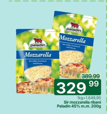 Sir mozzarella ribani Paladin 45% m.m. 200g