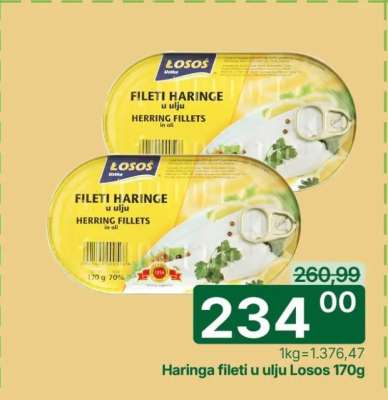 Haringa fileti u ulju Losos 170g