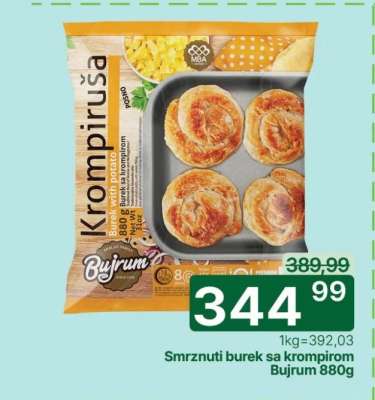 Smrznuti burek sa krompirom Bujrum 880g