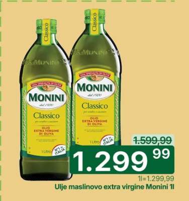 Ulje maslinovo extra virgine Monini 1l
