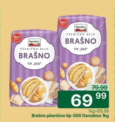 Brašno pšenično tip-500 Danubius 1kg