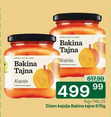 Džem kajsija Bakina tajna 670g