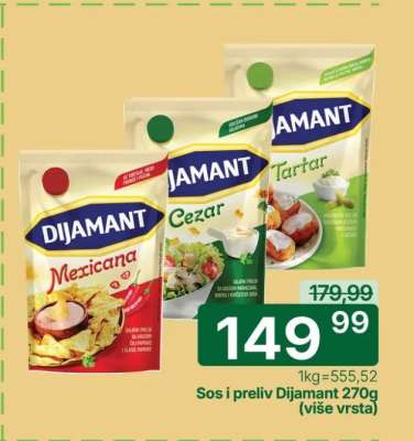 Sos i preliv Dijamant 270g