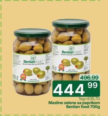 Masline zelene sa paprikom