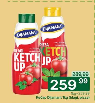 Kečap Dijamant 1kg (blagi, pizza)