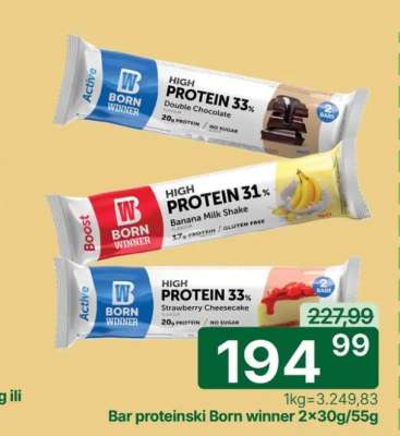 Bar proteinski Born winner 2×30g/55g