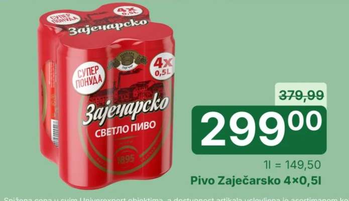 Pivo Zaječarsko 4×0,5l