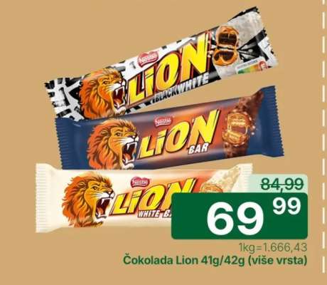 Čokolada Lion 41g/42g (više vrsta)