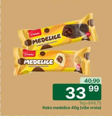 Keks Medelice 40g