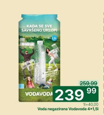 Voda negazirana Vodavoda 4×1,5l