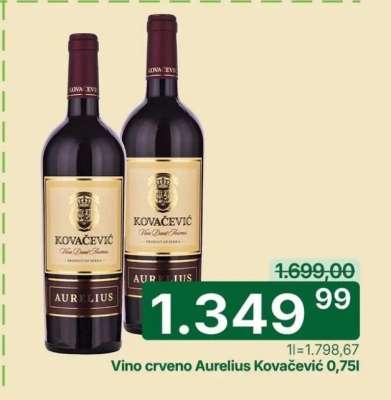 Vino crveno Aurelius Kovačevič 0.75l