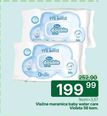 Vlažne maramice baby water care Violeta 56 kom.