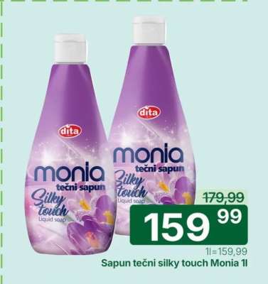 Sapun tečni silky touch Monia 1l