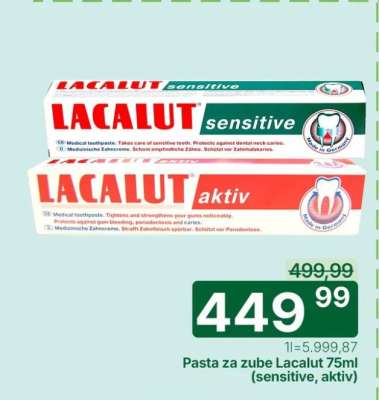 Pasta za zube Lacalut 75ml