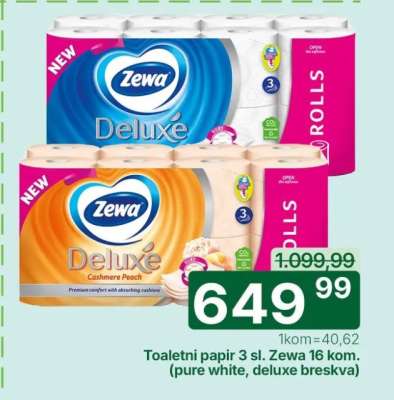 Toaletni papir 3 sl. Zewa 16 kom.