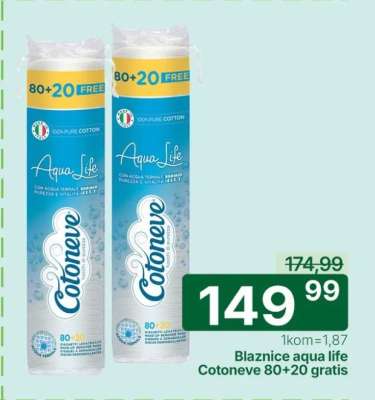 Blaznice aqua life Cotoneve 80+20 gratis