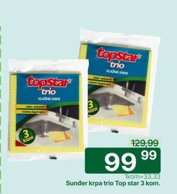 Sunder krpa trio Top star 3 kom.