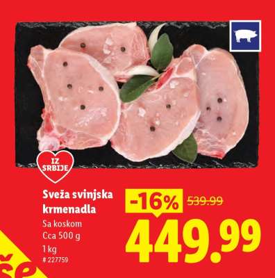 Sveža svinjska krmenadla