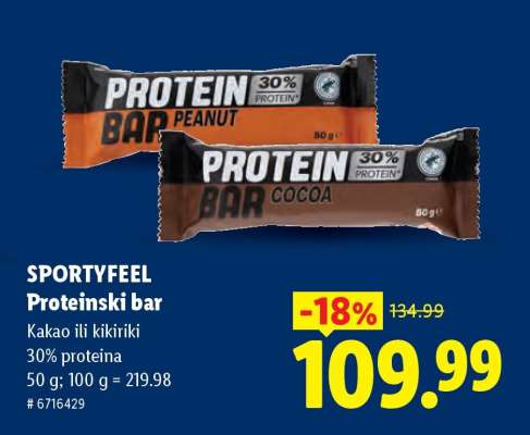 SPORTYFEEL Proteinski bar