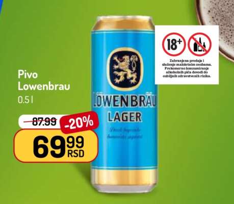 Pivo Lowenbrau 0.5 l