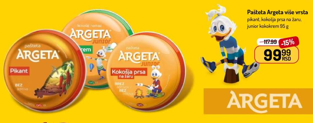 Pašteta Argeta više vrsta