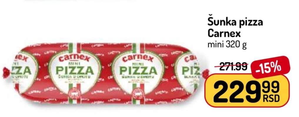 Šunka pizza Carnex mini 320 g