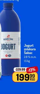 Jogurt mlekara Sabac