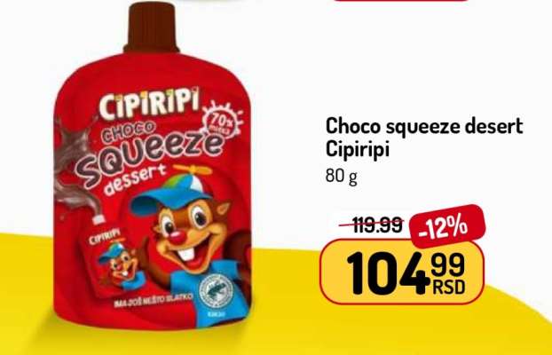Choco squeeze desert Cipiripi