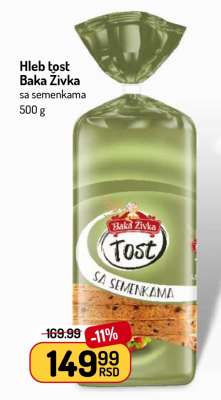 Hleb Tost Baka Živka sa semenkama