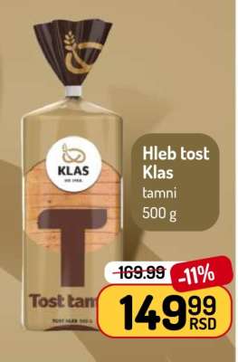 Hleb tost Klas tamni