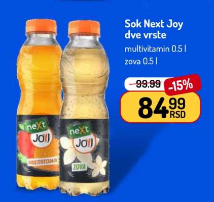 Sok Next Joy dve vrste