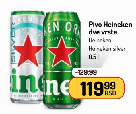 Pivo Heineken dve vrste