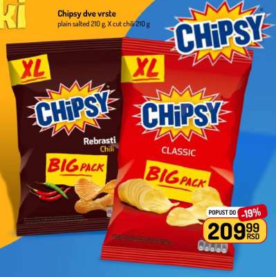 Chipsy dve vrste