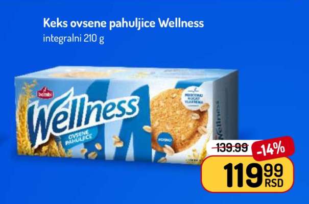 Keks ovsene pahuljice Wellness