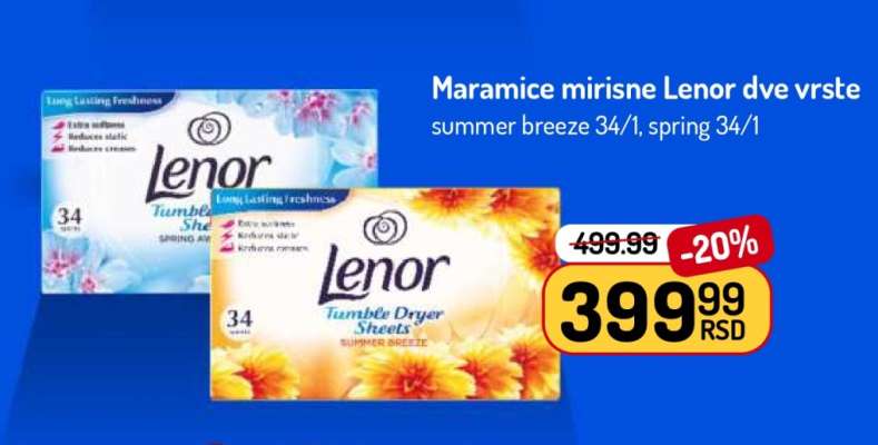 Maramice mirisne Lenor dve vrste