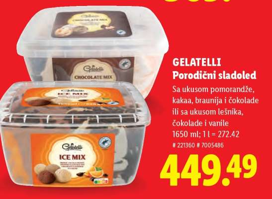 Gelatelli Porodični sladoled