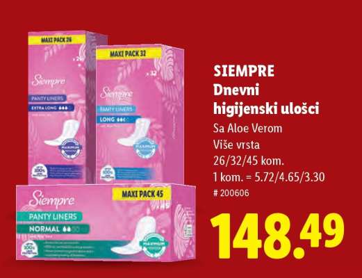 Siempre Dnevni higijenski ulošci