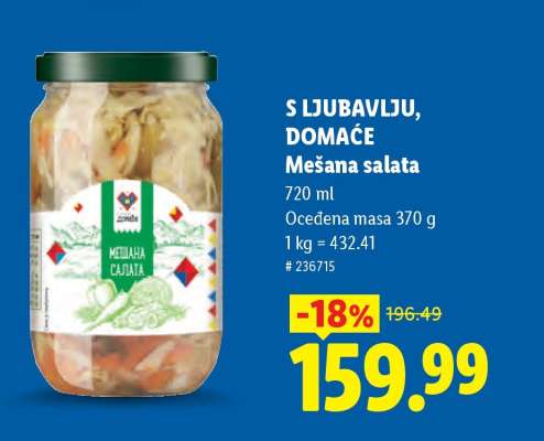 S ljubavlju, domaće Mešana salata