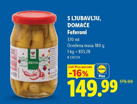 S ljubavlju, domaće Feferoni