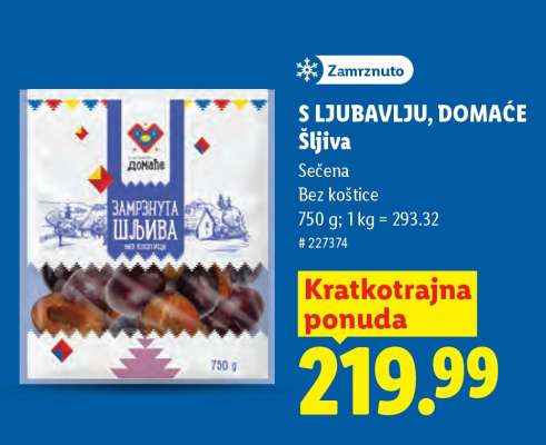 S ljubavlju, domaće Šljiva