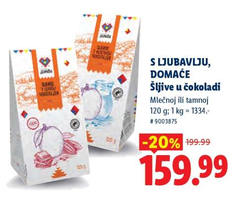 S ljubavlju, domaće šljive u čokoladi